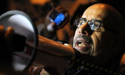 Nobel laureate Mohamed ElBaradei predicted imminent government change in a protest that took place after curfew. 