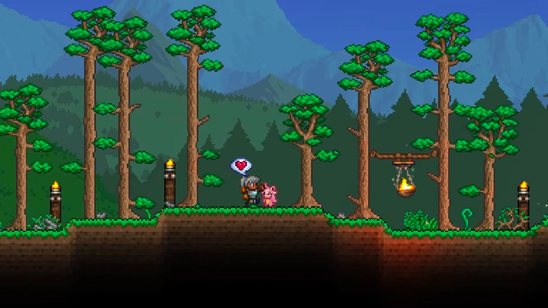 Petting Cattiva in Terraria
