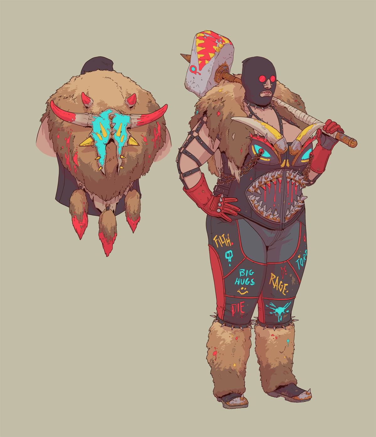 Making Dustborn's art; concept art for a video game