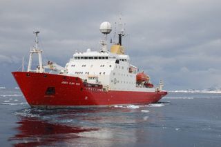 Antarctic ice ship