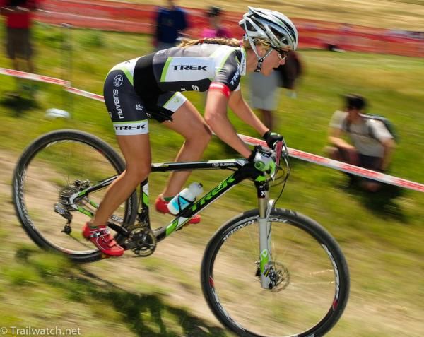 Heather Irmiger (Trek Subaru) on the descent