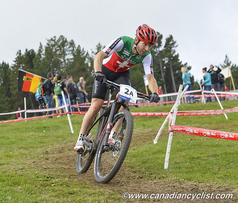Florian Vogel put Switzerland in the lead at the end of the 1st lap