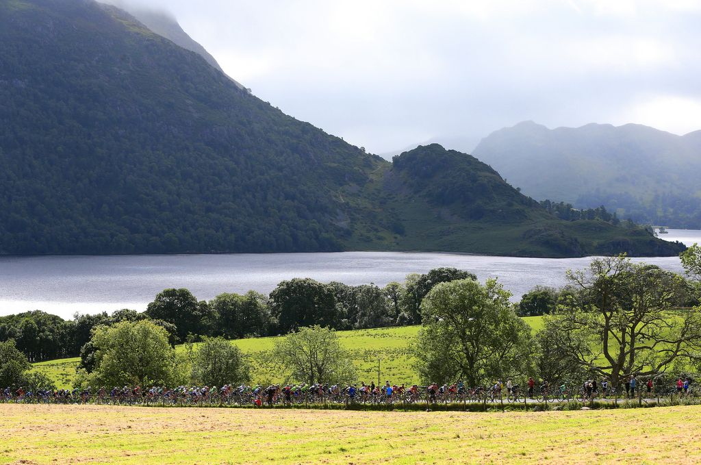 The race went past Lake Ullswater on stage 2