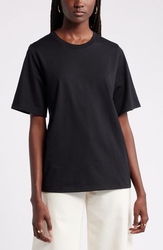 Relaxed Fit Pima Cotton Crewneck T-Shirt