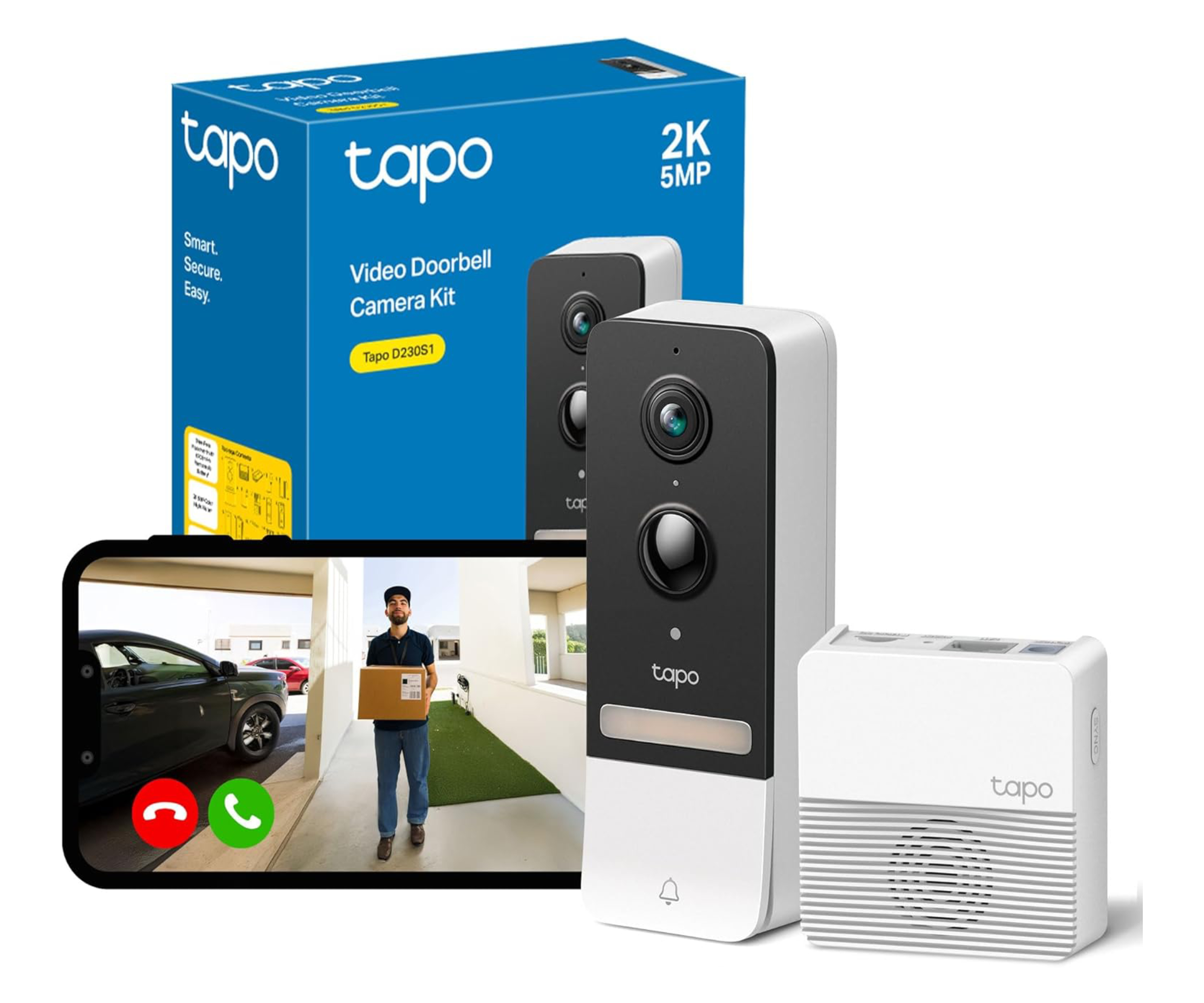 Tapo video doorbell with chime