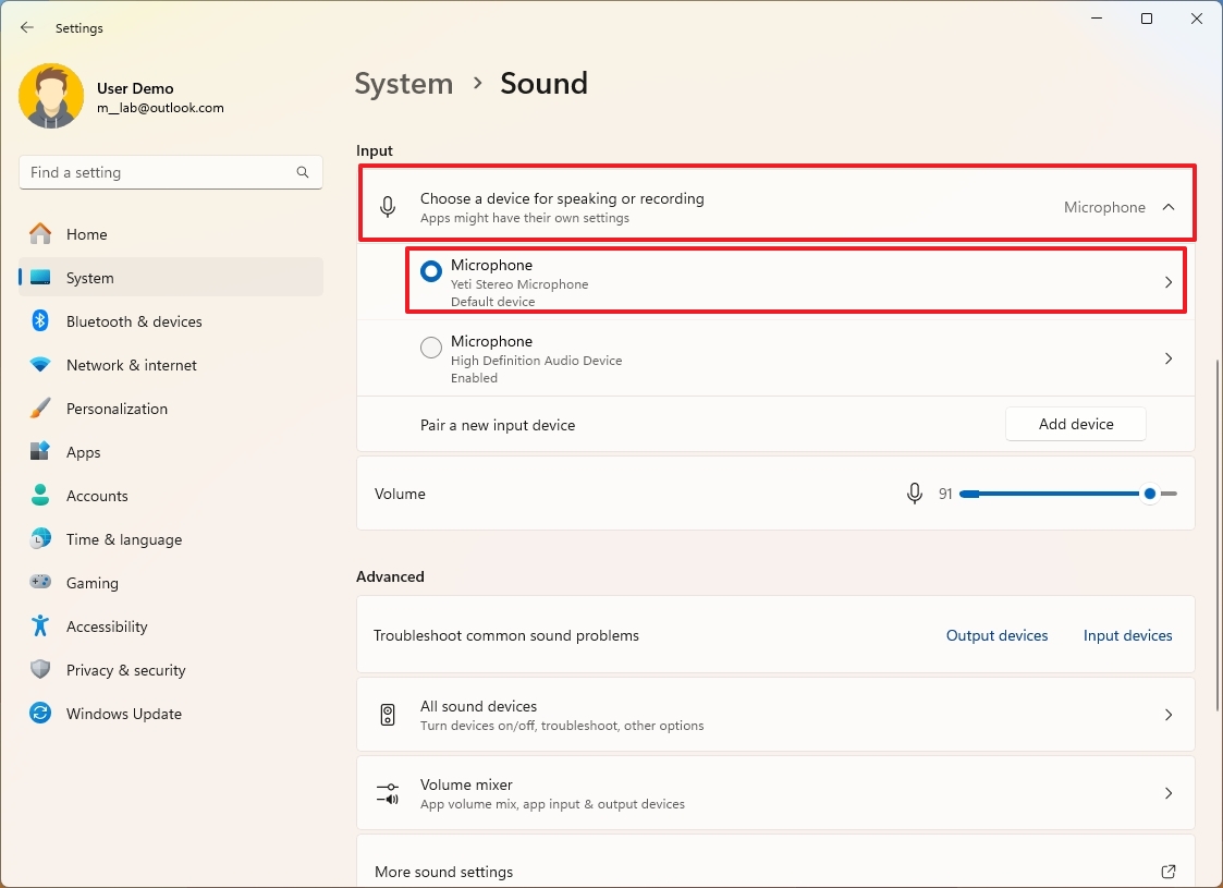 How to test microphone audio processing modes on Windows 11 version 24H2 (2024 Update)