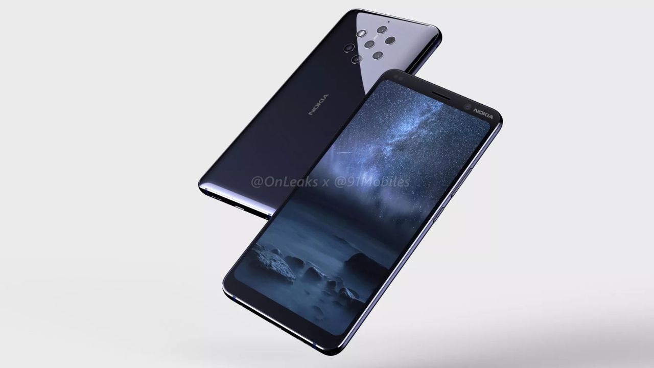 The Nokia 9 apparently has a 5.9-inch screen. Credit: @OnLeaks / 91Mobiles