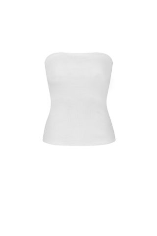 The Tube Top: Cotton Jersey White