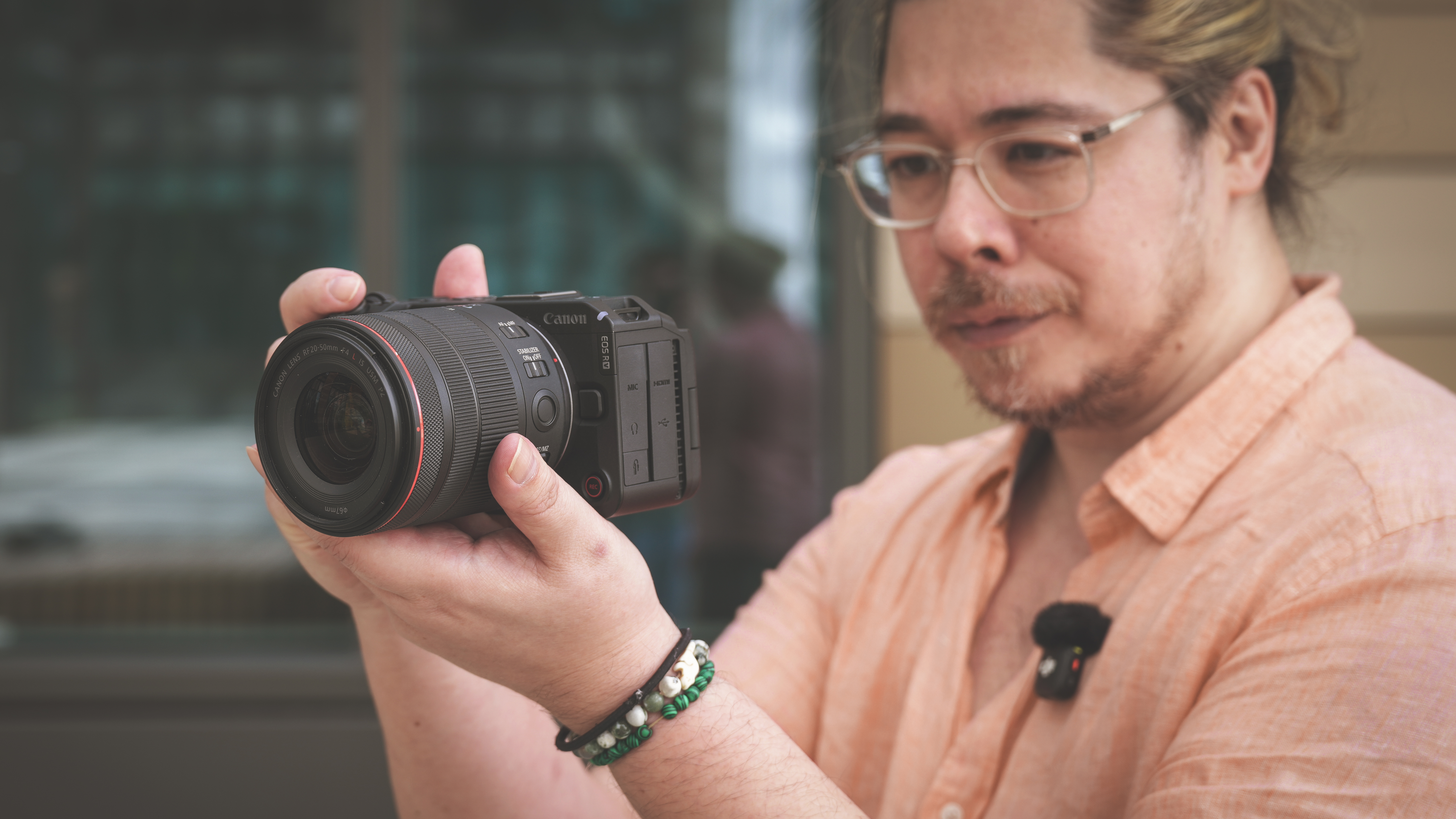James Artaius using the Canon EOS R6 V outdoors