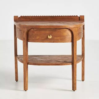 anthropologie wooden side table nightstand