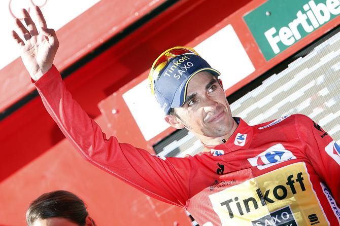Alberto Contador (Tinkoff-Saxo) leads the Vuelta a Espa&ntilde;a