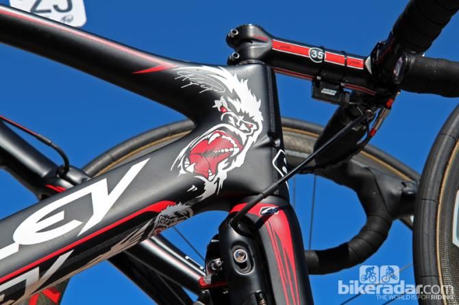 Andre Greipel's (Lotto-Belisol) usual paint scheme. The 'gorilla' certainly roared on Sunday at the People's Choice criterium in downtown Adelaide.