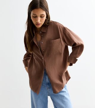 Dark Brown Relaxed Shirt