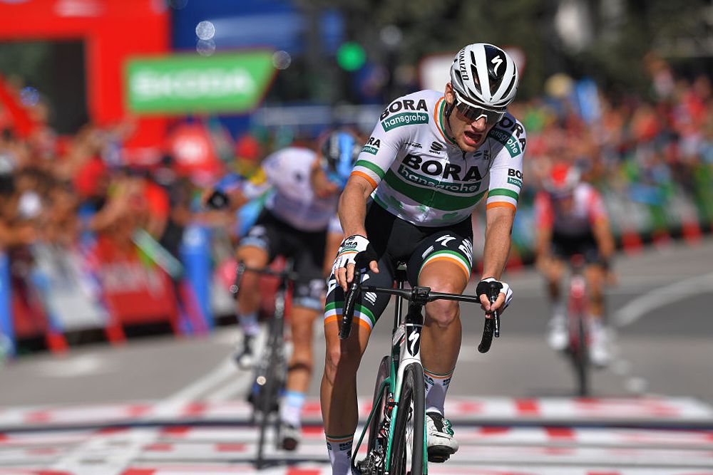 Sam Bennett (Bora-Hansgrohe) wins stage 14 at the Vuelta a Espana