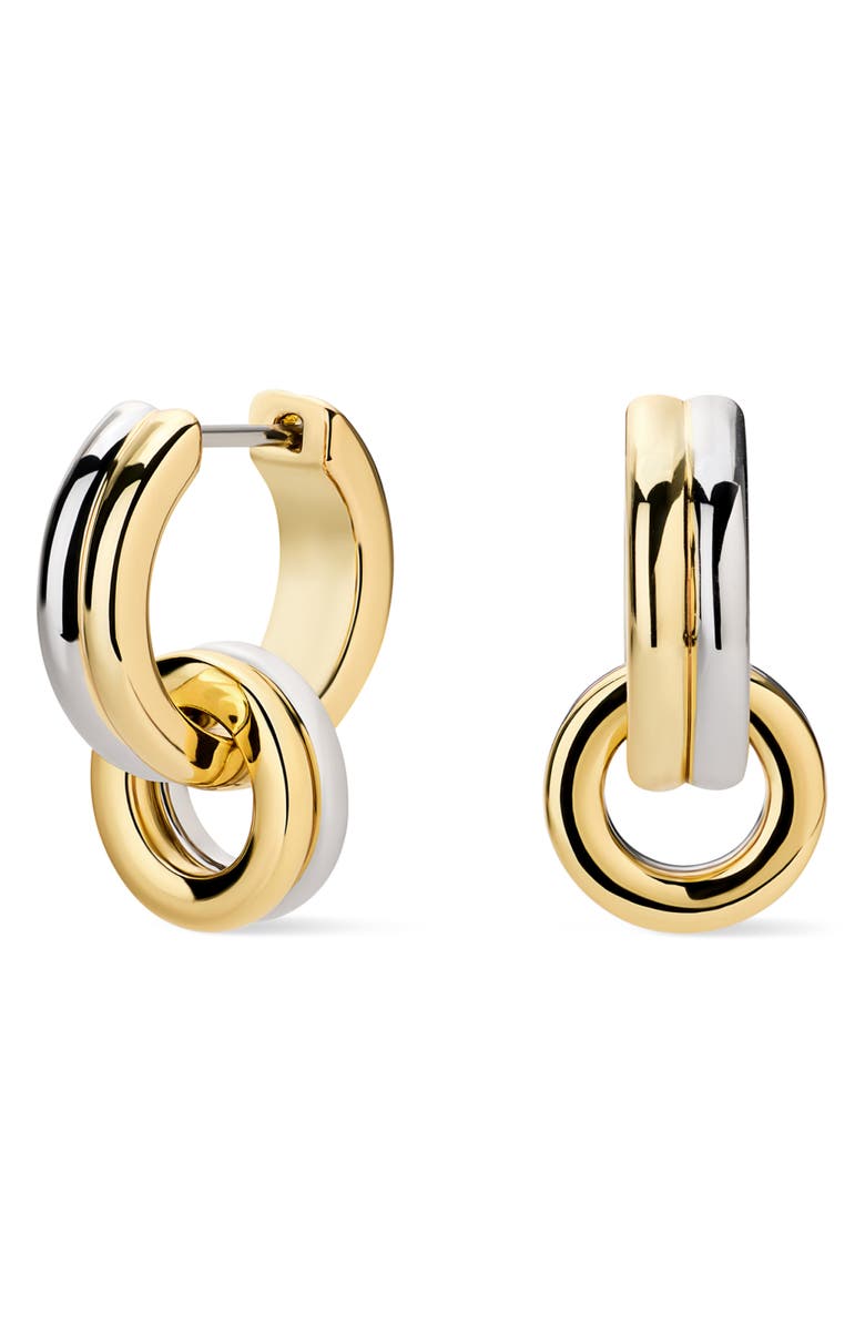 Asher Drop Huggie Hoop Earrings