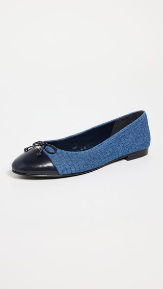 Cap-Toe Quilted Ballet Flats