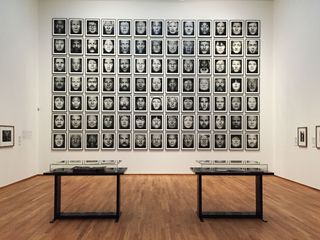 Belgian photographer Stephan Vanfleteren created a striking mosaic of black and white portraits