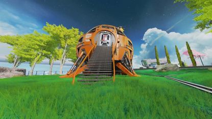 Apex Legends Season 11 Storm Point Bangalore Easter egg orange pod on olympus