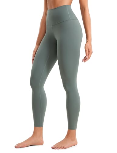 Crz Yoga Women's Butterluxe Yoga Leggings 25'' - High Waisted Workout Gym Leggings Buttery Soft Yoga Pants Grey Sage 12