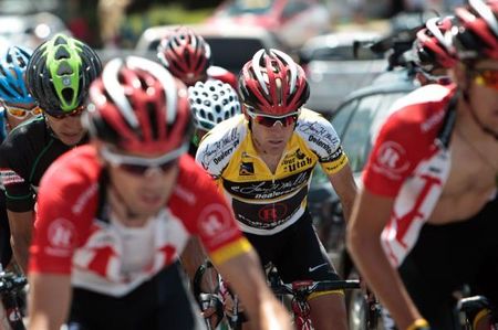 Levi Leipheimer (RadioShack) staying tucked in the bunch.