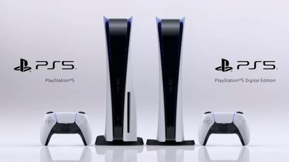 PlayStation 5 disc and digital console plus DualSense controller