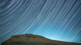 The peaking Geminid meteor shower in December 2021.