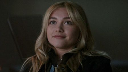 Florence Pugh smirking in Hawkeye.