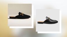 composite of anthropologie gucci loafer lookalikes