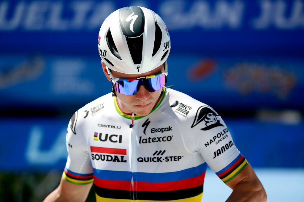 SAN JUAN ARGENTINA JANUARY 22 Remco Evenepoel of Belgium and Team Soudal QuickStep prior to the 39th Vuelta a San Juan International 2023 Stage 1 a 1439km stage from San Juan to San Juan on January 22 2023 in San Juan Argentina Photo by Maximiliano BlancoGetty Images