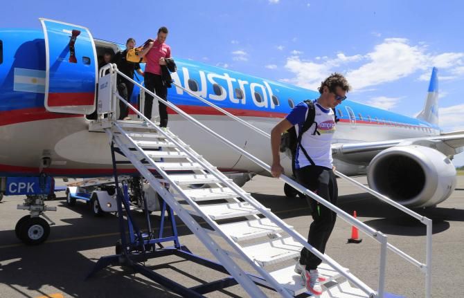 Filippo Pozzato arrives in San Luis.