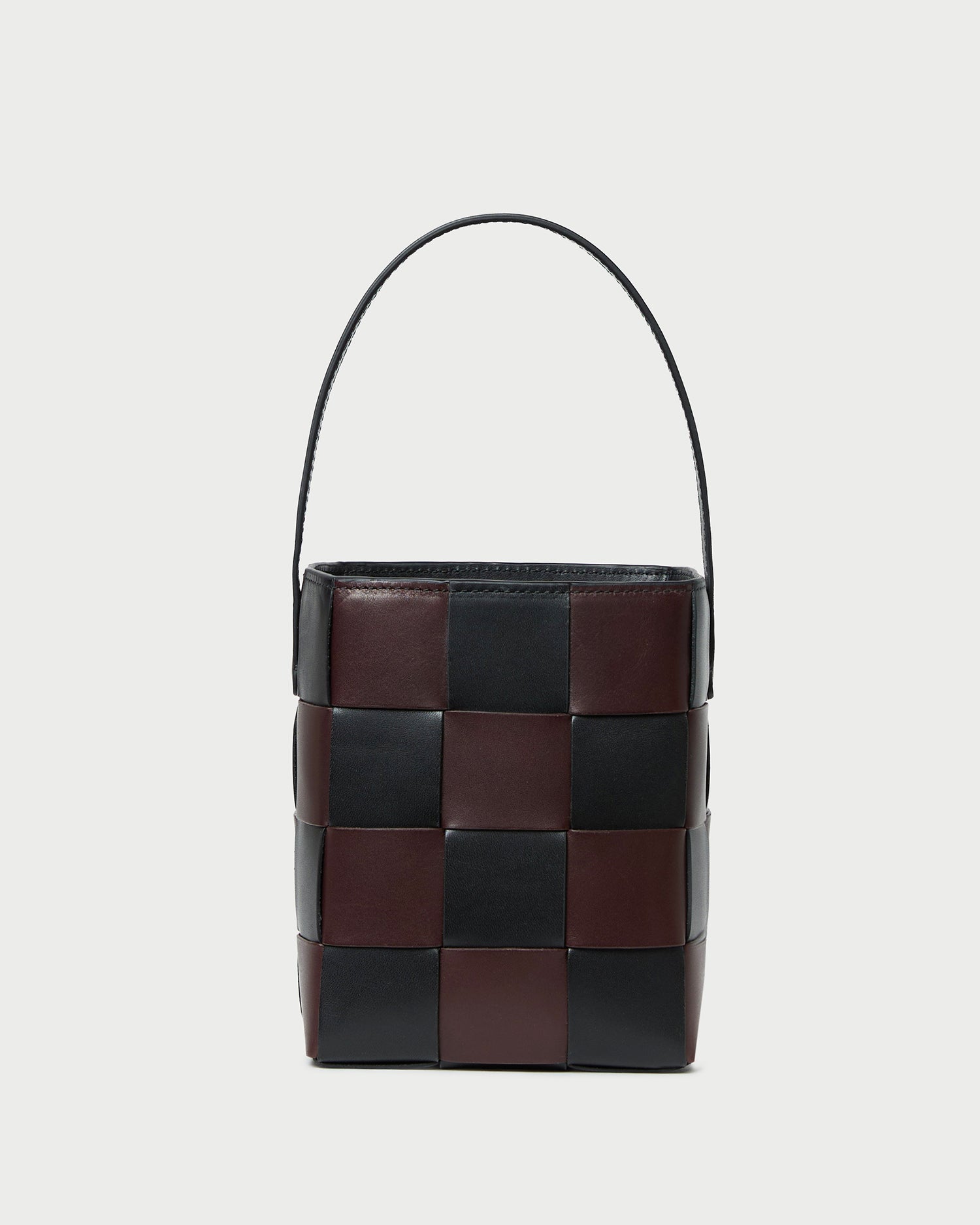 Laith Black/brown Woven Bucket Bag - Black/espresso / O/s