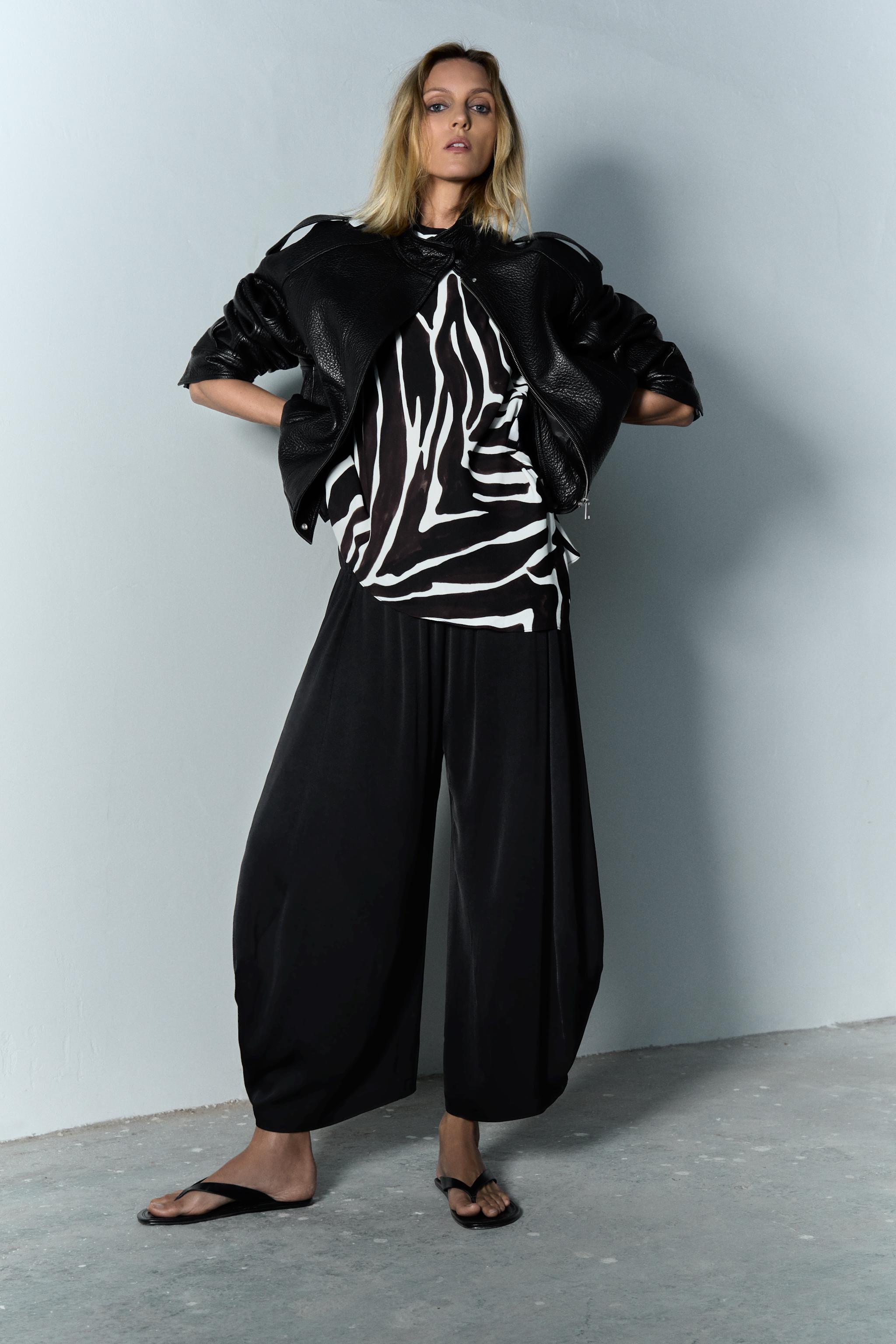 Leather Bomber Jacket Zw Collection Limited Edition