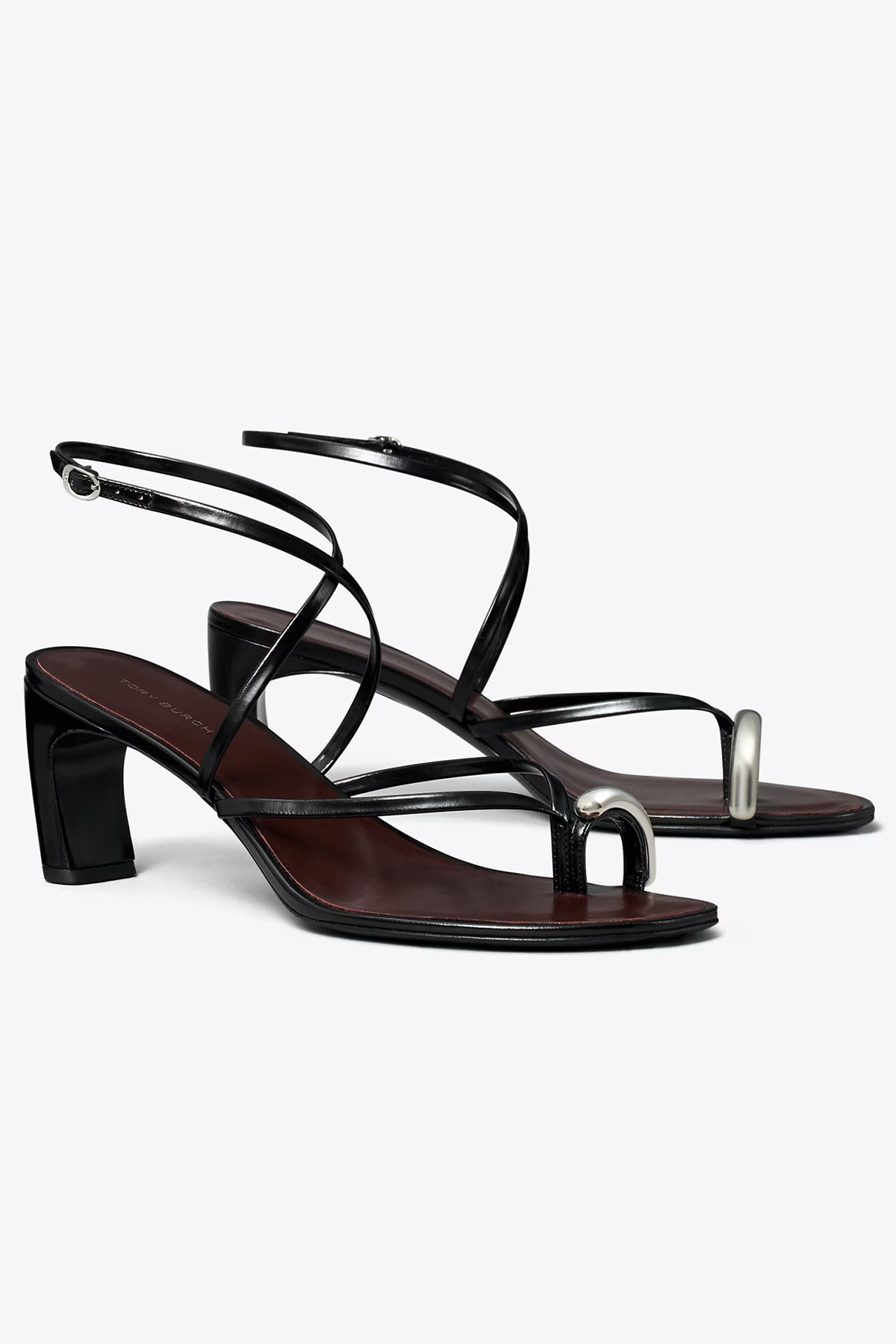 Pierced Multi-Strap Heeled Sandal
