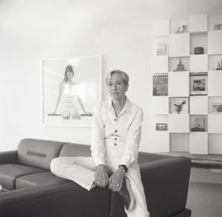 Betsy Beers sits in her home in Los Angeles