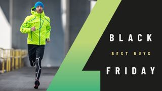 Man running wearing high-visibility jacket