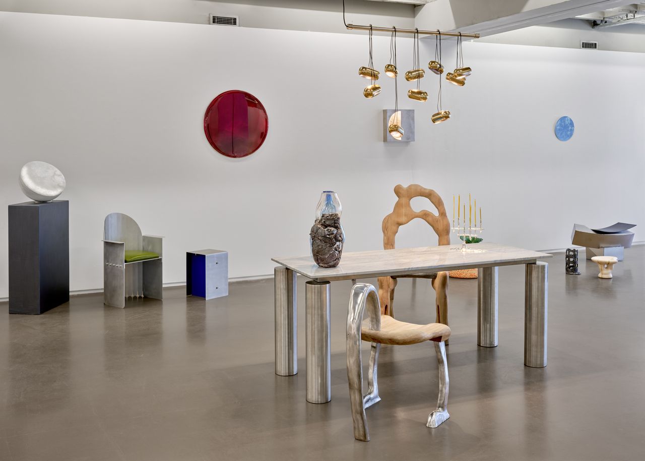 contemporary furniture in art gallery