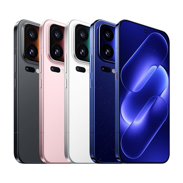 The Xiaomi 18 Pro in white, black, blue, and pink.