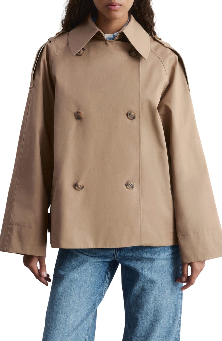 Double Breasted Cotton Trench Jacket