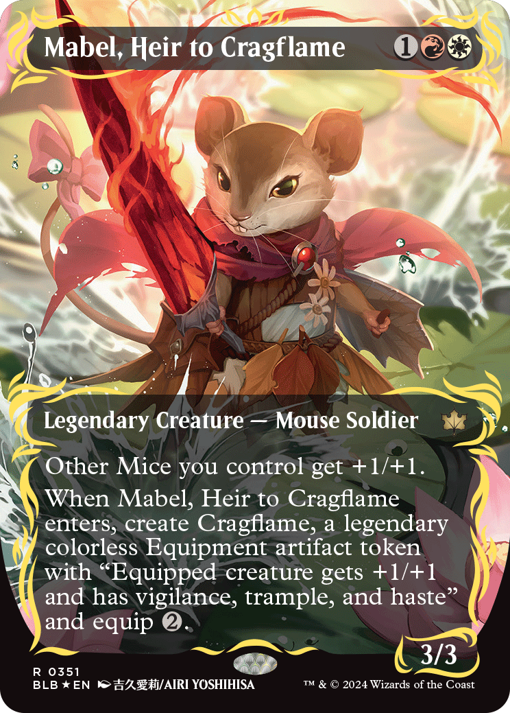 Anime Mabel, Heir to Cragflame MTG Bloomburrow