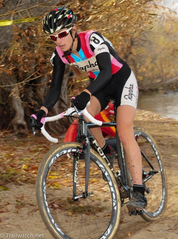 Julie Krasniak (Team Rapha-Focus) having a solid race