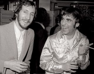 Moon and Pete Townshend at the party for the film Tommy in New York, 1975
