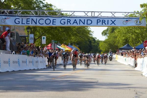 Erica Allar opened the sprint but couldn't hold of Van Gilder in Glencoe