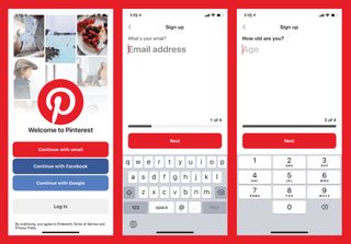 Screengrabs from Pinterest showing progress marker UI tip