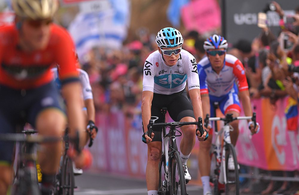Chris Froome (Team Sky) stage 2 of the Giro d'Italia