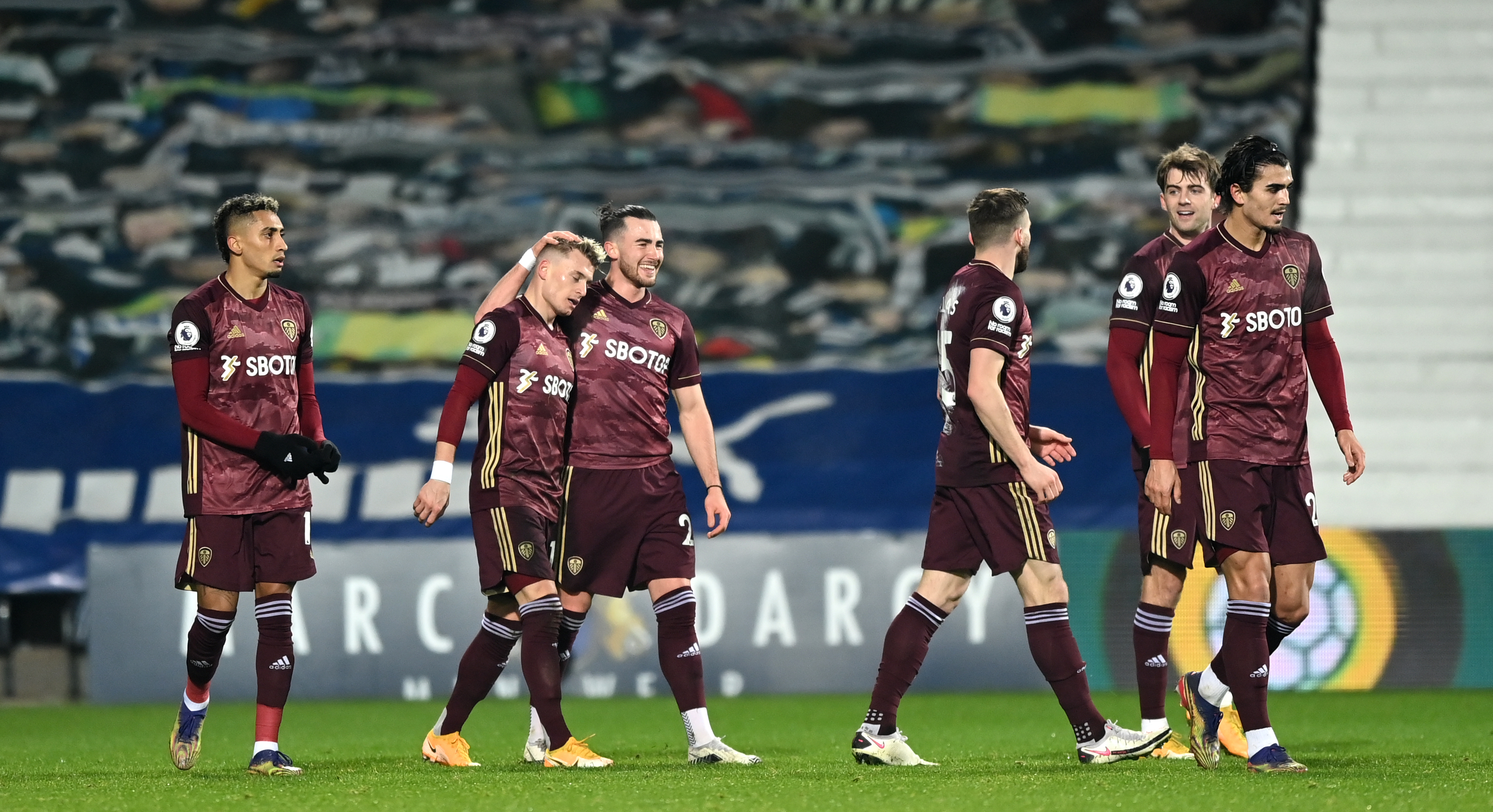 Ezgjan Alioski (second left) celebrates his goal