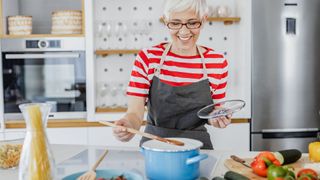 Lady cooking a meal