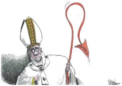 Editorial Cartoon World Pope Francis child sexual abuse pedophilia