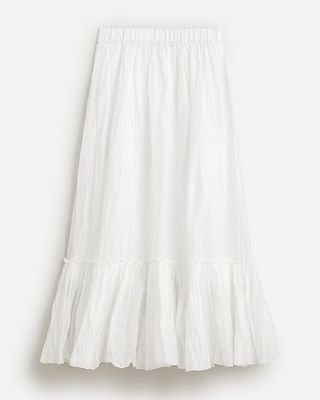 Amelia Maxi Skirt in Crinkle Cotton