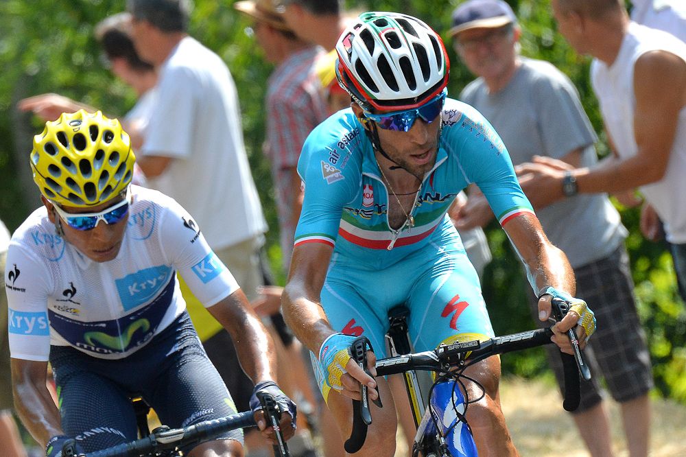 Nairo Quintana and Vincenzo Nibali go on the attack.