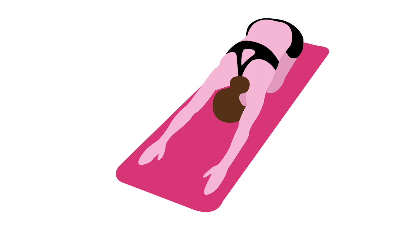 Stretching: child pose